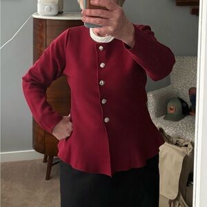 Deep red comfortable blazer/jacket